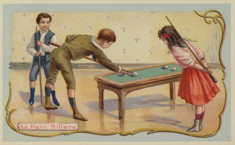 Biljardi (chromolitho) tekijältä French School