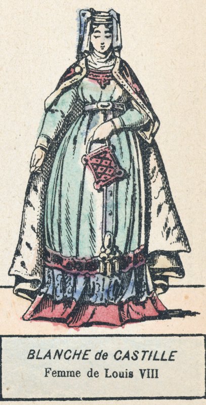 Blanche de Castille, Louis VIII:n vaimo (värillinen kaiverrus) tekijältä French School