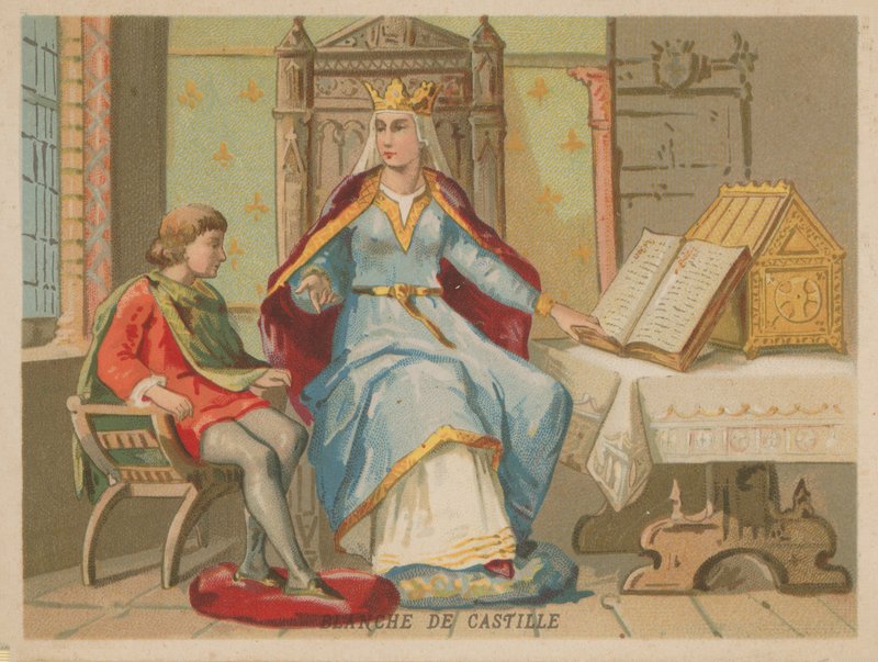 Kastilian Blanche, Ranskan kuningatar aviomies Louis VIII:n vaimona (1188-1252) tekijältä French School