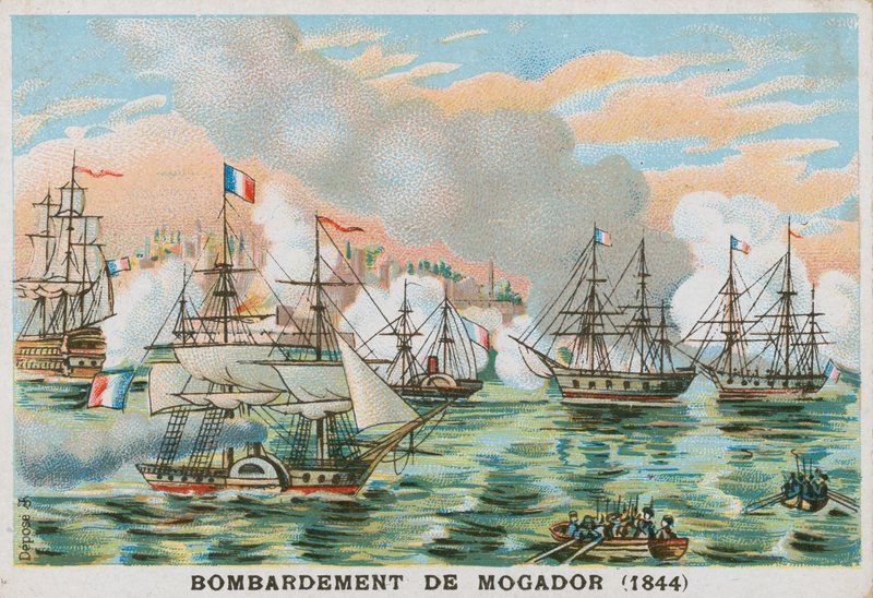 Ranskalaiset pommittivat Mogadorin, Marokon, 1844 tekijältä French School