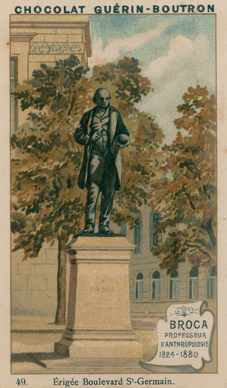 Broca, antropologian professori, 1824-1880, Erigee Boulevard St-Germain tekijältä French School