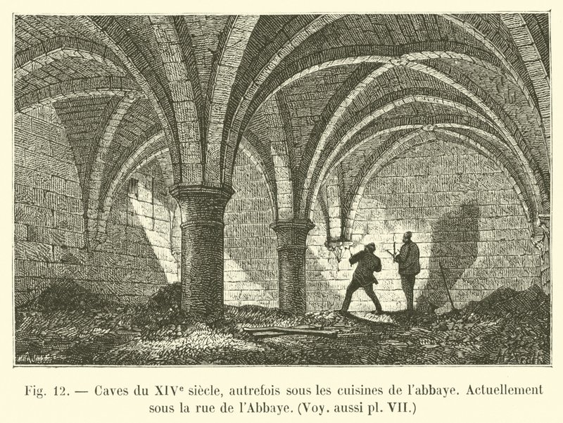 1300-luvun kellarit, aiemmin luostarin keittiöiden alla, Nykyisin rue de l