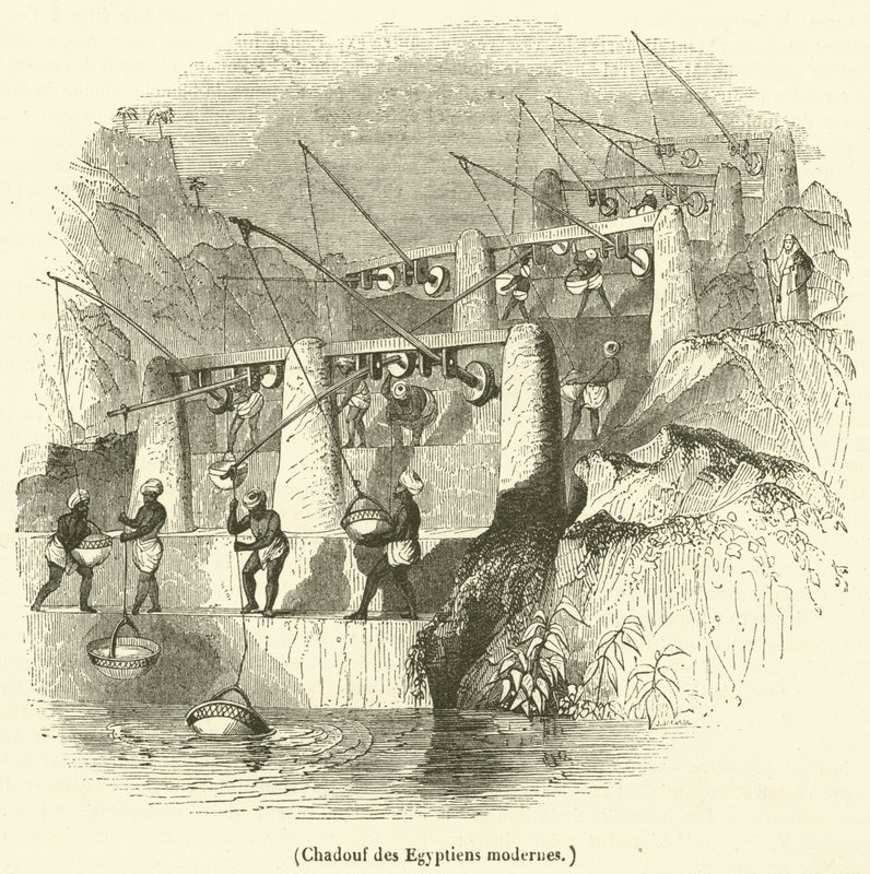 Nykyaikaisten egyptiläisten varjo (kaiverrus) tekijältä French School