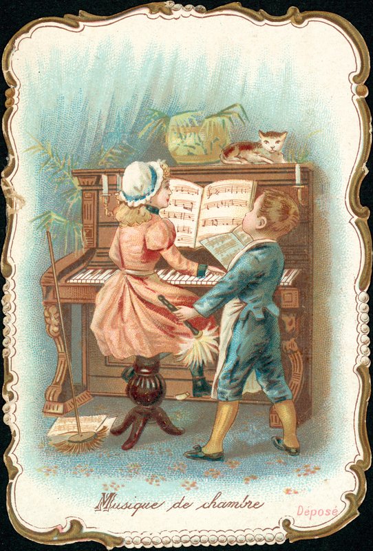 Kamarimusiikki (chromolitho) tekijältä French School