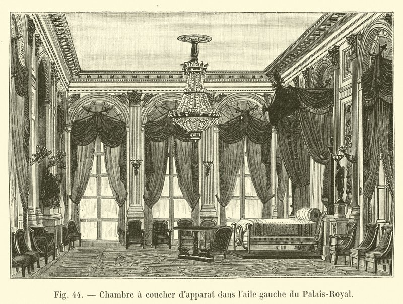 Valtion makuuhuone Palais-Royalin vasemmassa siivessä tekijältä French School