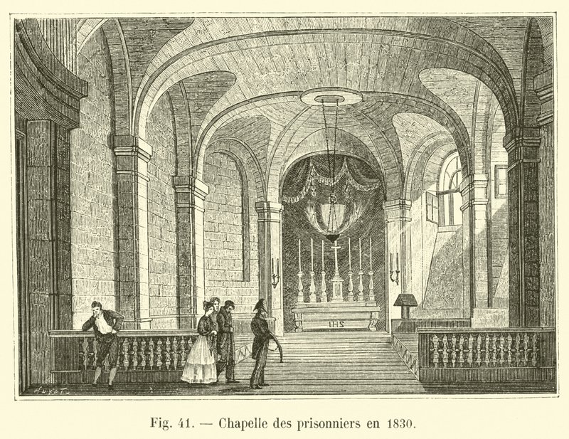 Vankien kappeli vuonna 1830 tekijältä French School