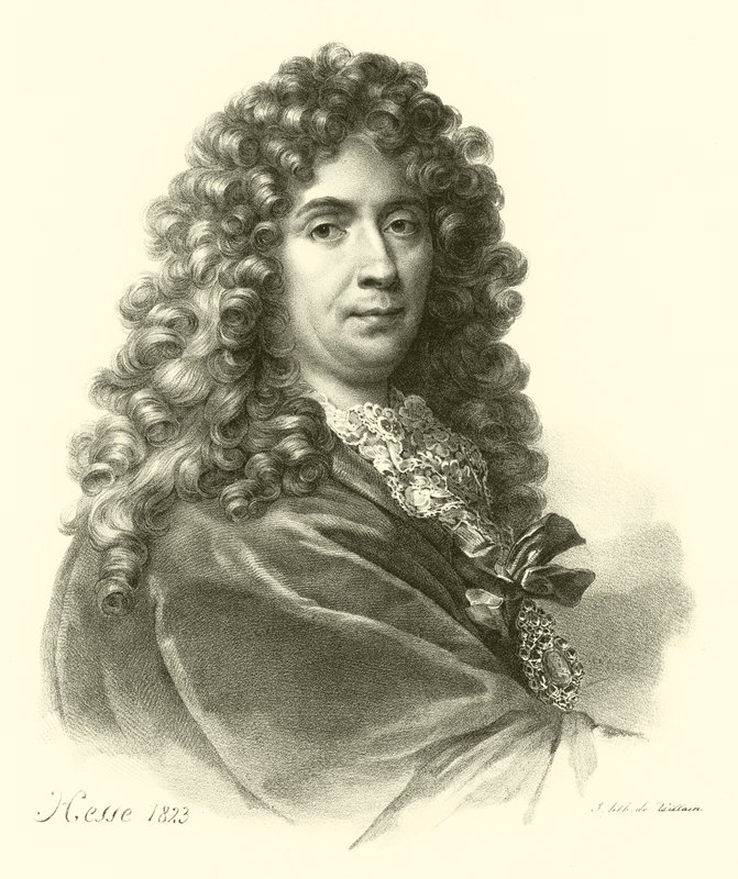 Charles Le Brun, muotokuva (kaiverrus) tekijältä French School