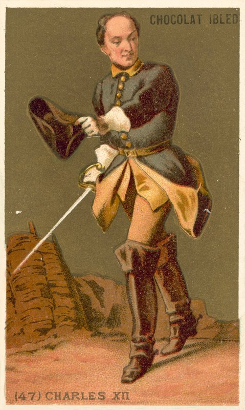 Kaarle XII Ruotsin (chromolitho) tekijältä French School