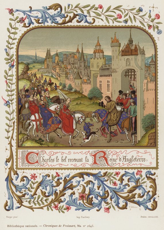 Charles The Fair vastaanottaa Englannin kuningattaren tekijältä French School