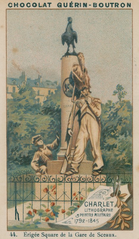 Charlet, litografi ja sotilaallinen taidemaalari, 1792-1845, Erigee Square de la Gare de Sceaux tekijältä French School