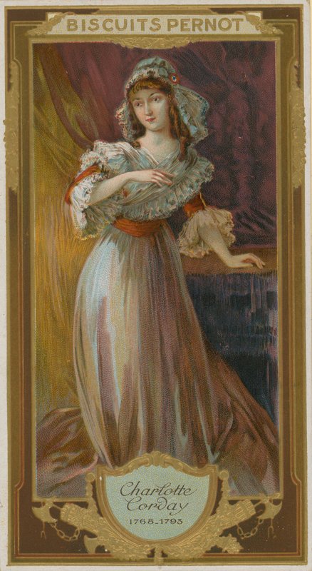 Charlotte Corday, Ranskan vallankumouksellisen jakobiinijohtajan Jean-Paul Maratin salamurhaaja tekijältä French School