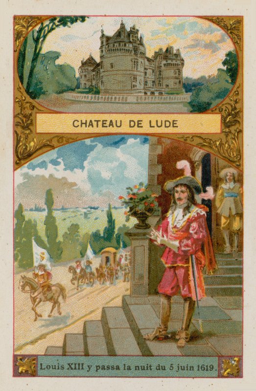 Chateau de Lude, jossa Ludvig XIII (1601-1643) vietti kesäkuun 1619 yön tekijältä French School