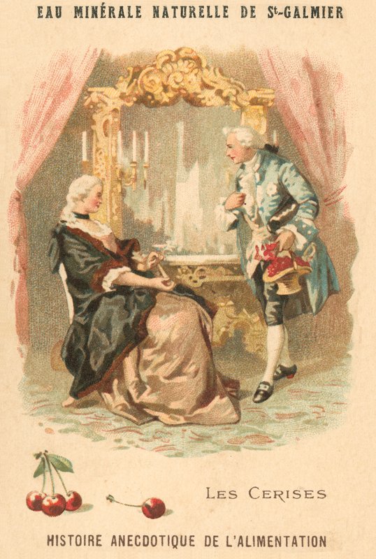Kirsikat (chromolitho) tekijältä French School
