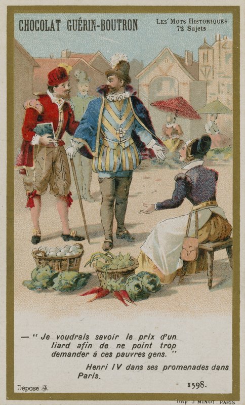 Chocolat Guerin-Boutron -kauppakortti, Historic Words -sarja tekijältä French School