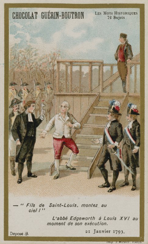 Chocolat Guerin-Boutron -kauppakortti, Historic Words -sarja tekijältä French School