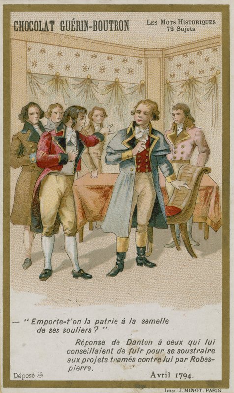Chocolat Guerin-Boutron -kauppakortti, Historic Words -sarja tekijältä French School