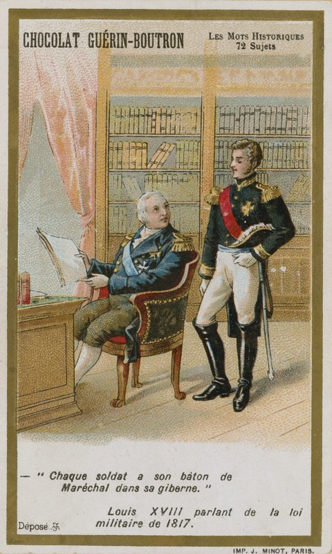 Chocolat Guerin-Boutron -kauppakortti, Historic Words -sarja tekijältä French School