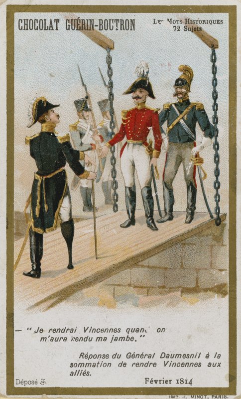 Chocolat Guerin-Boutron -kauppakortti, Historic Words -sarja tekijältä French School