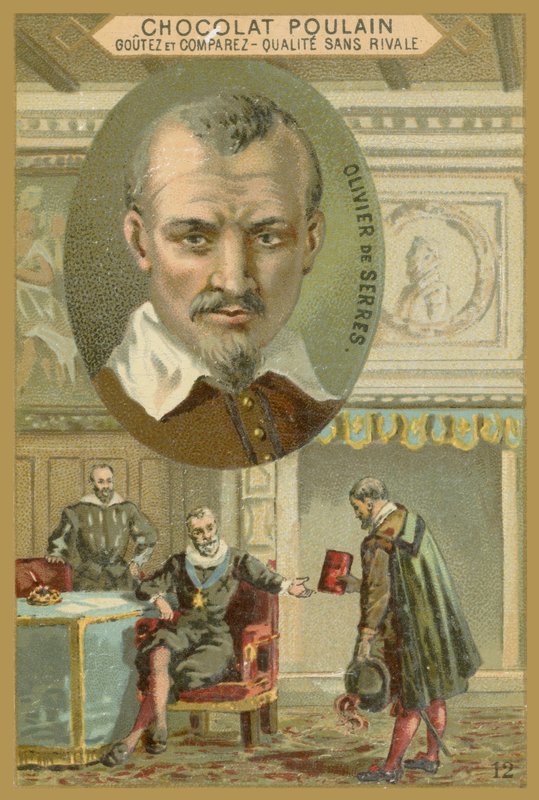 Suklaa Poulain -kauppakortti, Olivier de Serres tekijältä French School