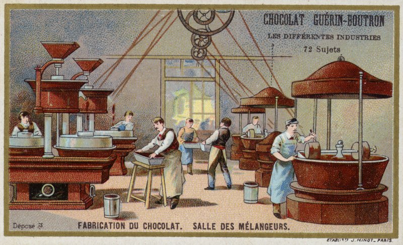 Suklaan valmistus. Sekoitushuone tekijältä French School
