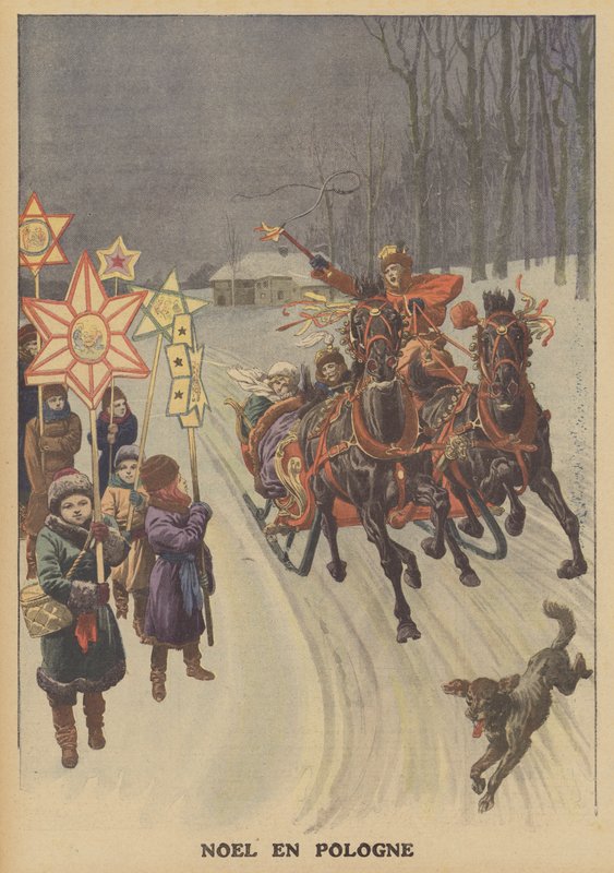 Joulu Puolassa (väri litho) tekijältä French School