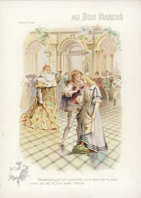 Tuhkimo, puhumassa prinssin kanssa tekijältä French School