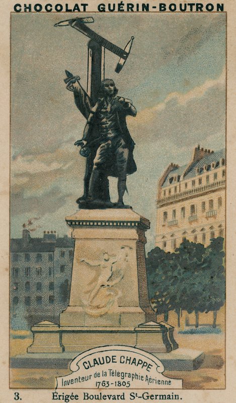 Claude Chappe, ilmalennättimen keksijä, 1763-1805, Erigee Boulevard St-Germain tekijältä French School