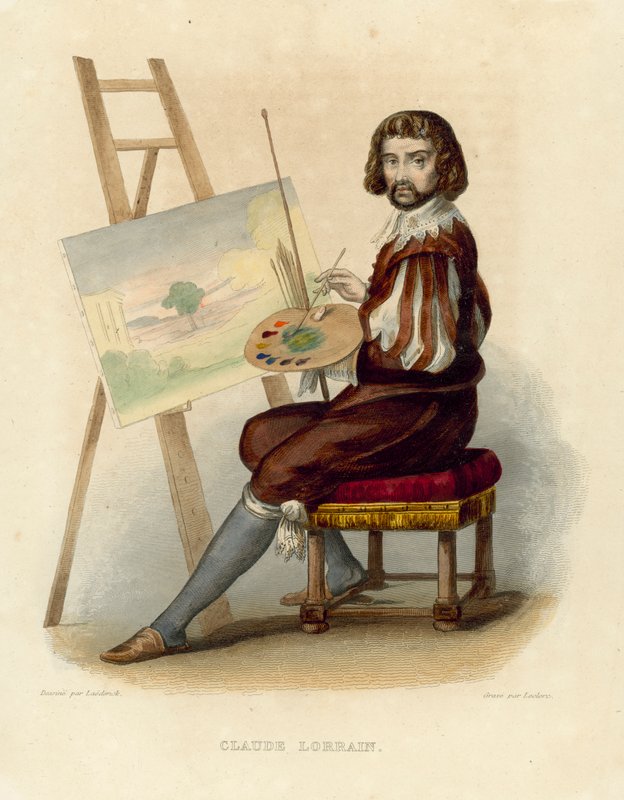 Claude Lorrain (värillinen kaiverrus) tekijältä French School