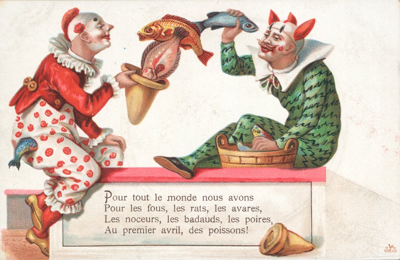Klovnit jongleeraavat kaloja 1. huhtikuuta tekijältä French School