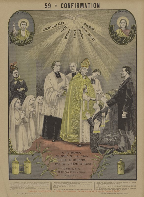 Vahvistus (väri litho) tekijältä French School