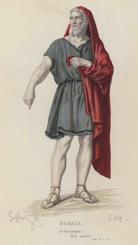 Corneille, Horace, Act III, Sc VI (värikaiverrus) tekijältä French School