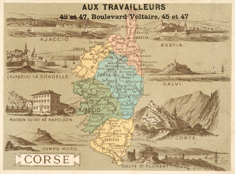 Korsika (chromolitho) tekijältä French School