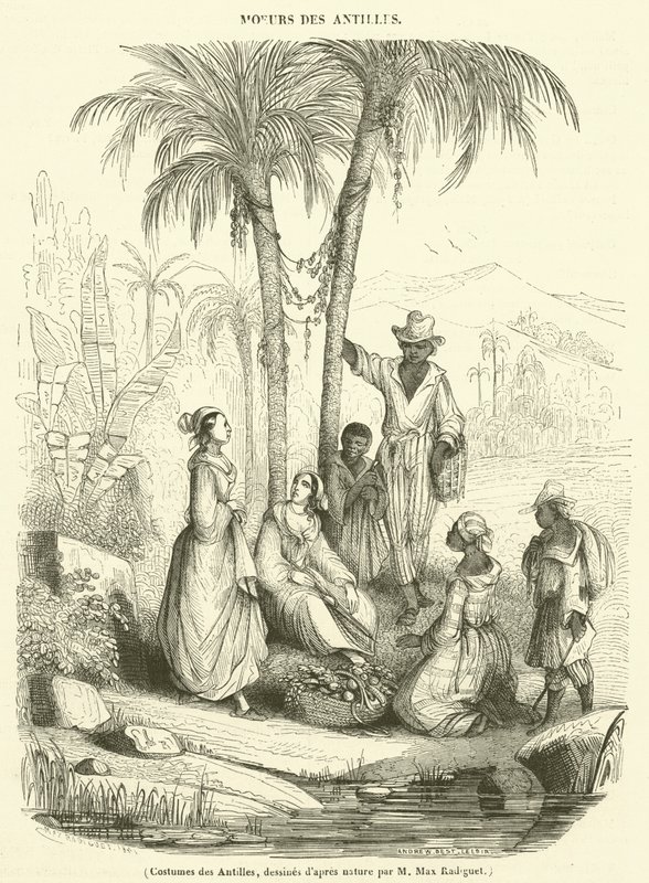 Costumes des Antilles (kaiverrus) tekijältä French School