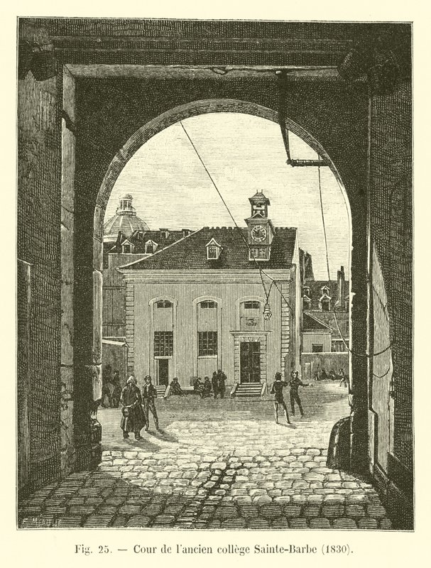 Entisen Sainte-Barbe-opiston piha, 1830 tekijältä French School