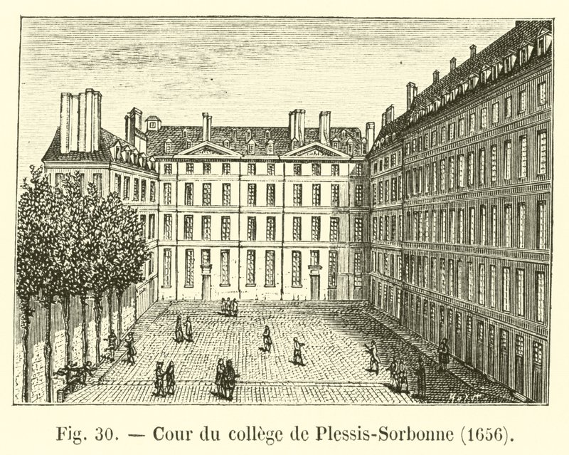 Plessis-Sorbonnen yliopiston piha, 1656 tekijältä French School