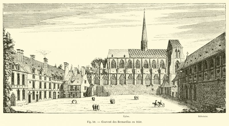 Bernardiinien luostari vuonna 1650 tekijältä French School