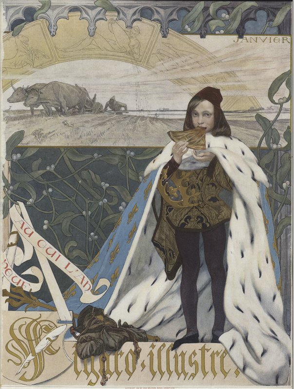 Figaro Illustren kansi, tammikuu 1898 tekijältä French School