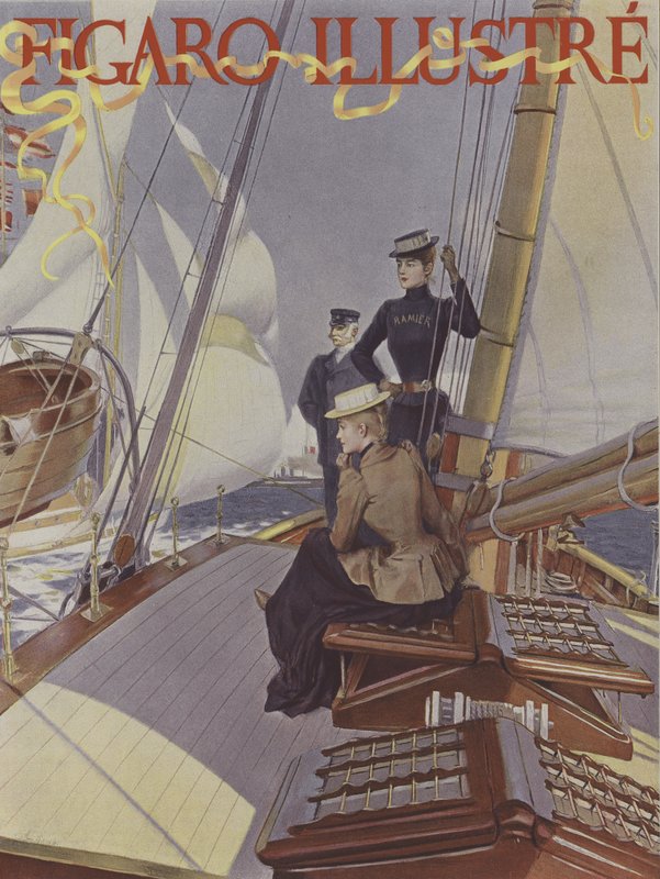 Le Figaro Illustren kansi, heinäkuu 1891 (väri litho) tekijältä French School