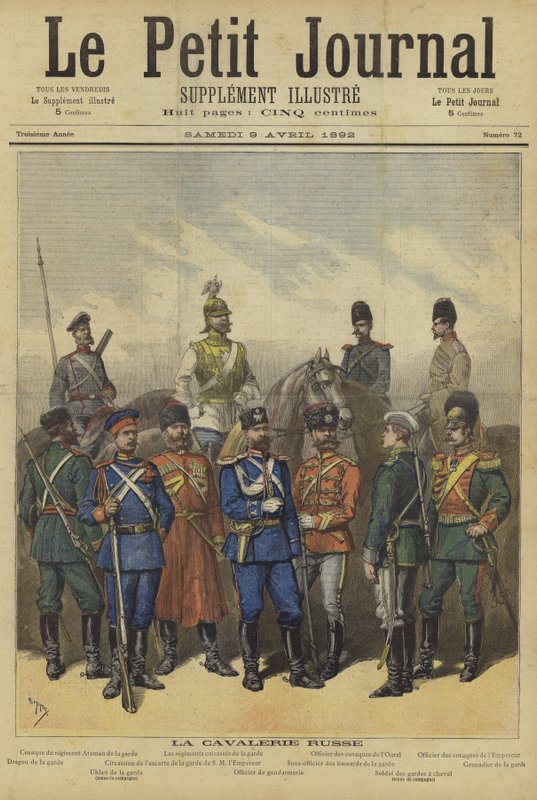 Le Petit Journalin kansi, 9. huhtikuuta 1892 tekijältä French School