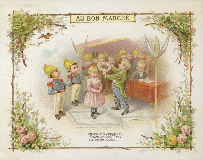 Kruunaustyttö kukkarenkaalla tekijältä French School