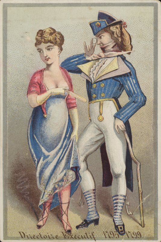 Dandy Gentleman seisoo naisen kanssa tekijältä French School