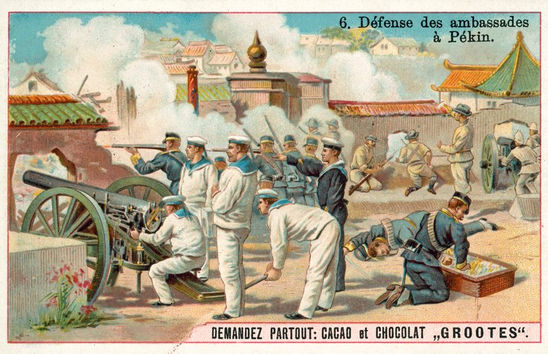Kansainvälisten edustustojen puolustaminen Pekingissä, Boxer Rebellion, Kiina tekijältä French School