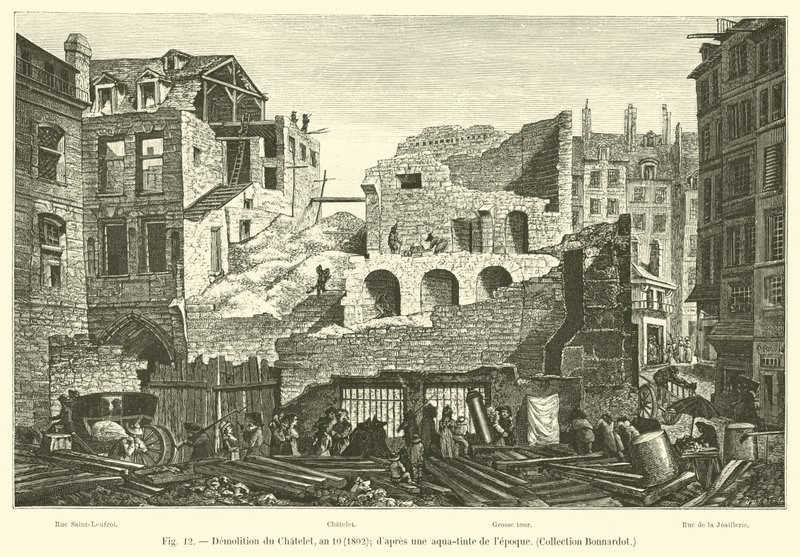 Chateletin purku, vuosi 10, 1802; Lepoquen akvatintan jälkeen, Bonnardot Collection tekijältä French School