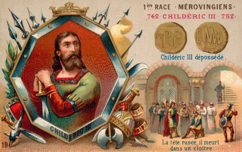 Childeric III, 752 (kromoliitin) kerros tekijältä French School
