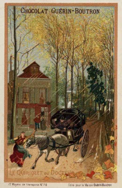 Lääkärin kabrioletti (chromolitho) tekijältä French School
