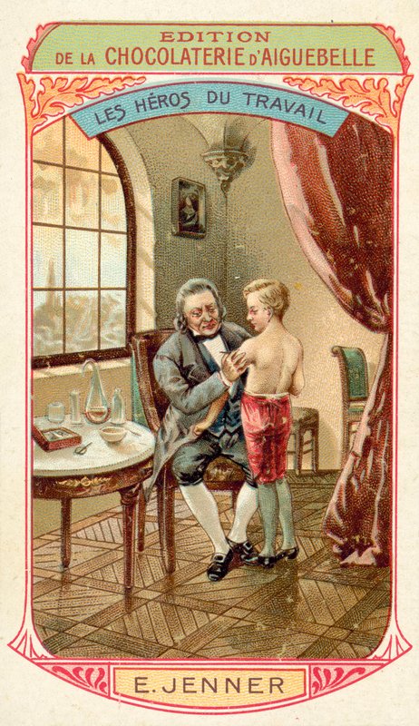Edward Jenner, englantilainen lääkäri ja tiedemies, joka löysi rokotteen isorokkoa (chromolitho) vastaan tekijältä French School