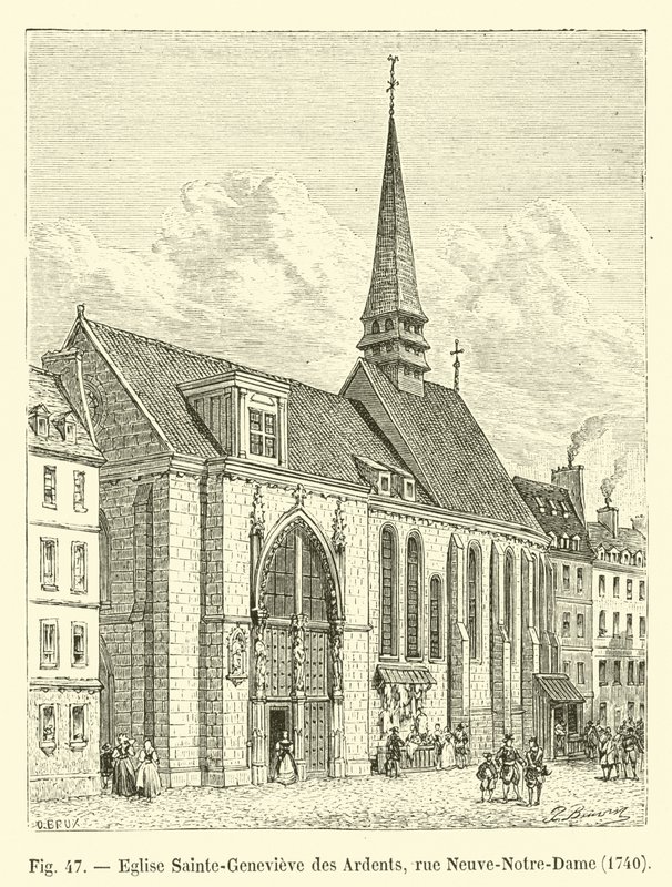 Sainte-Genevieve des Ardentsin kirkko, rue Neuve-Notre-Dame, 1704 tekijältä French School