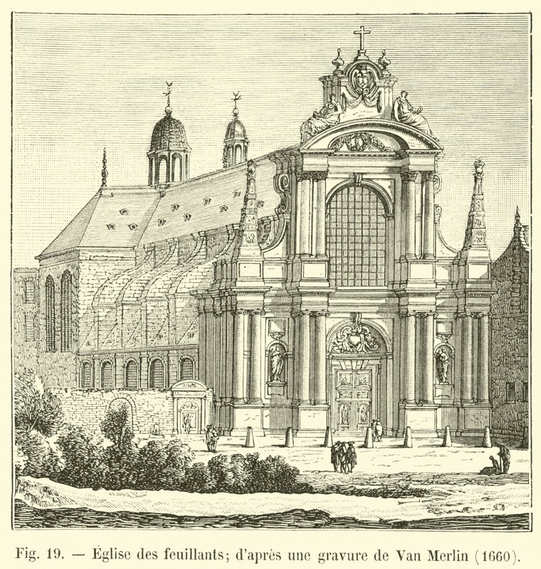 Feuillanttien kirkko; Van Merlinin kaiverrus, 1660 tekijältä French School