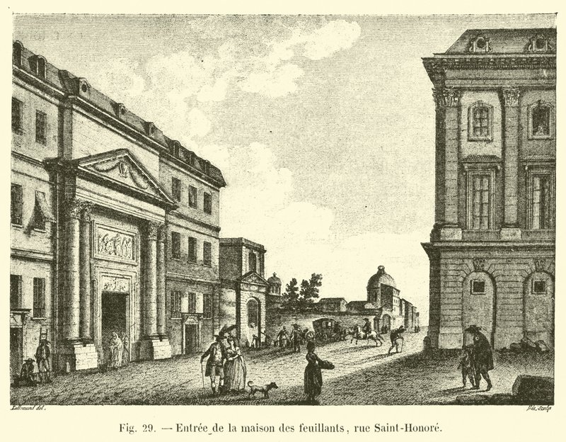 Sisäänkäynti feuillanttien taloon, rue Saint-Honore tekijältä French School