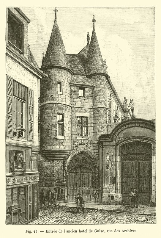 Sisäänkäynti entiseen Hôtel de Guiseen, rue des Archivesiin tekijältä French School